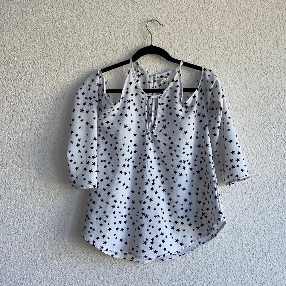Seven sister white and black with stars pattern size:S